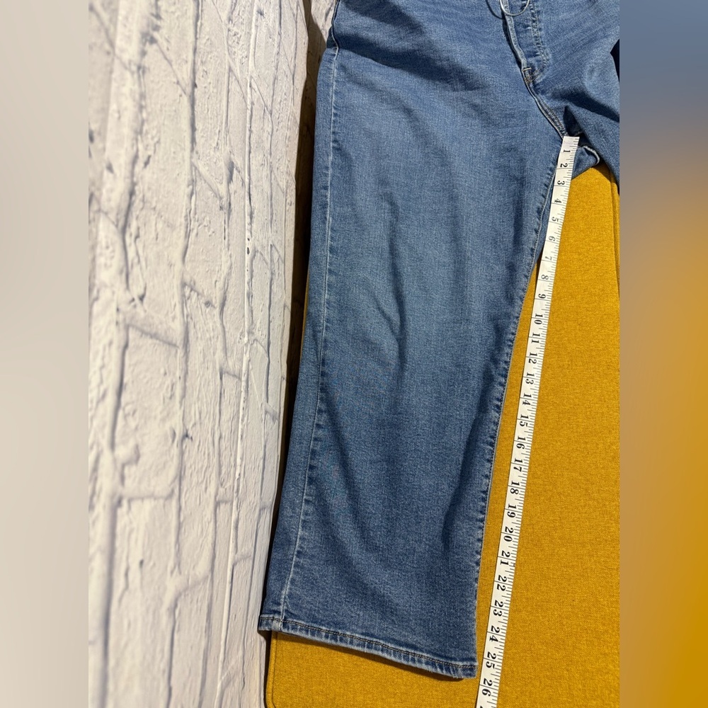 Women’s Levi’s Ribcage Straight Ankle Blue Jeans, Size 22W - Picture 6 of 7